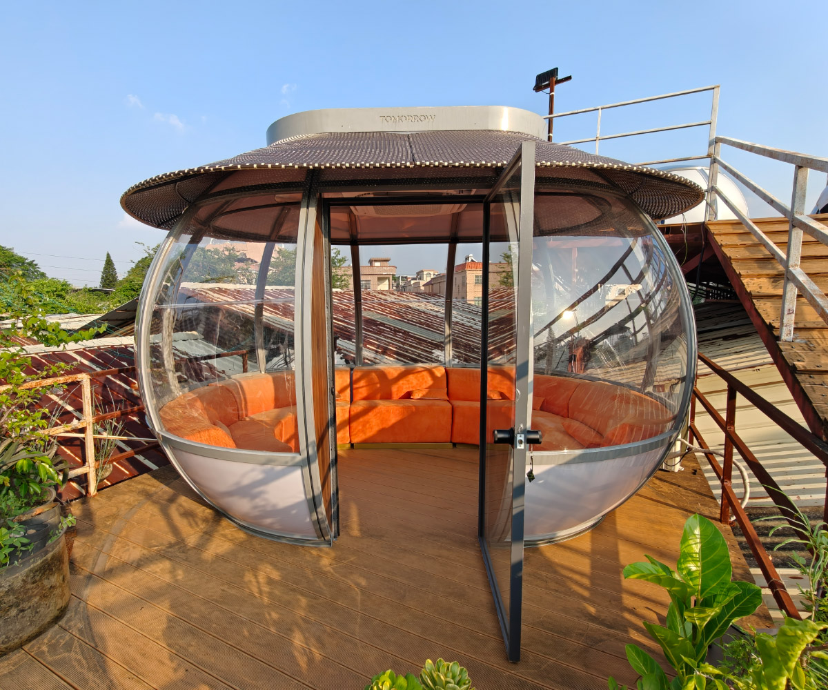 New Design Outdoor Luxury Dining Pod Dome (7)