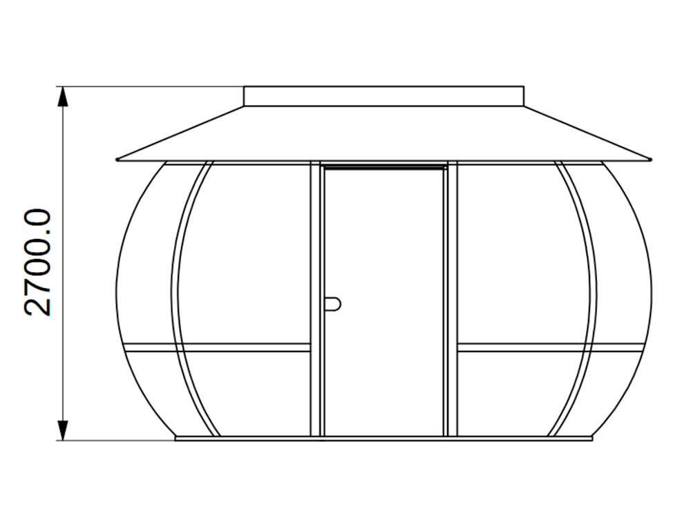 New Design Outdoor Luxury Dining Pod Dome size (2)