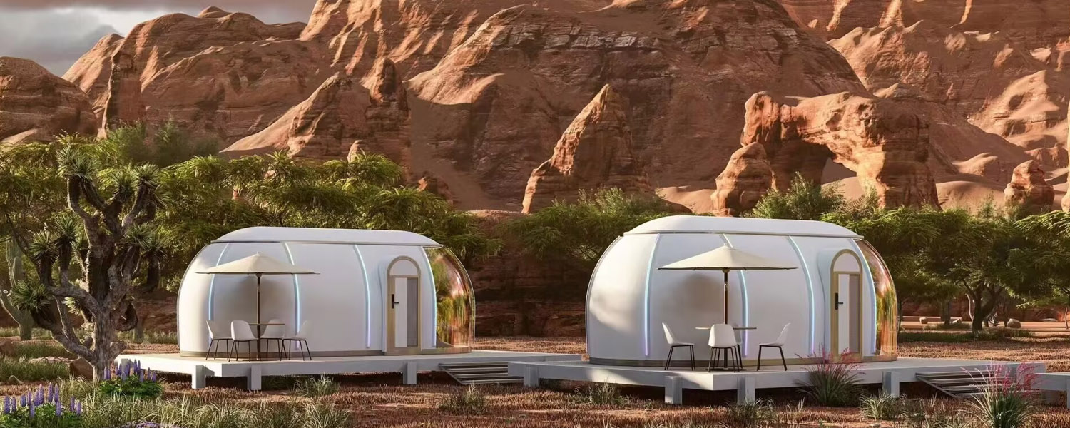 Redefining Outdoor Serenity The Luxury Oval Star Glamping Pod Dome (2)