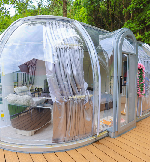 Redefining Outdoor Serenity The Luxury Oval Star Glamping Pod Dome (7)