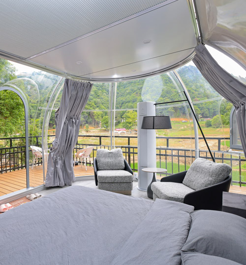 Redefining Outdoor Serenity The Luxury Oval Star Glamping Pod Dome (8)