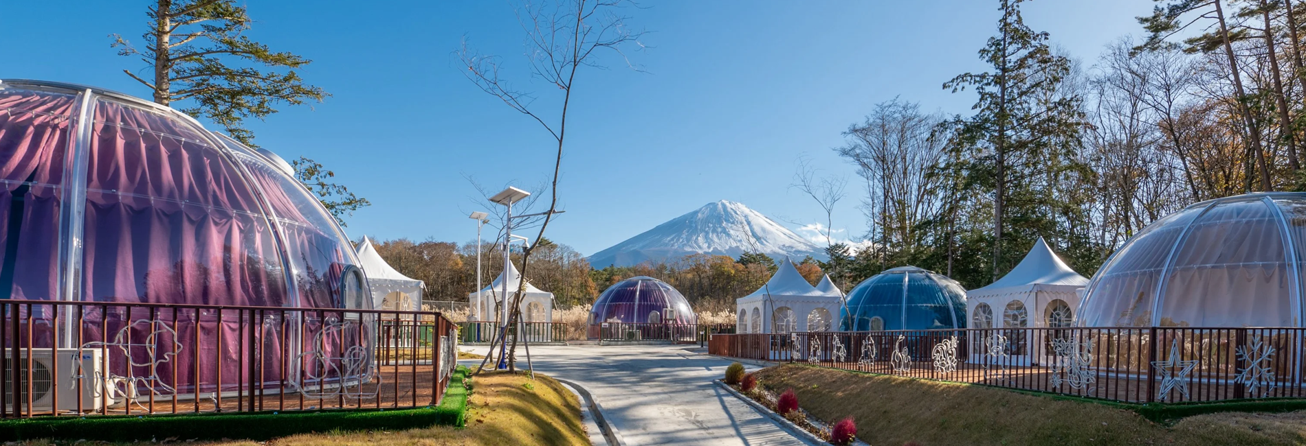 PC Outdoor Transparent Dome Room Project: A Glamping Oasis at the Foot of Mount Fuji