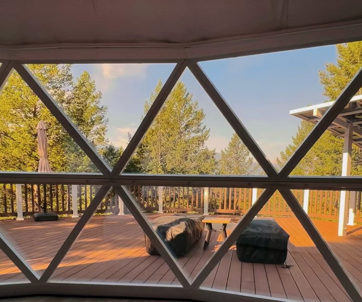 Glass Hybrid Geodesic Dome Tent