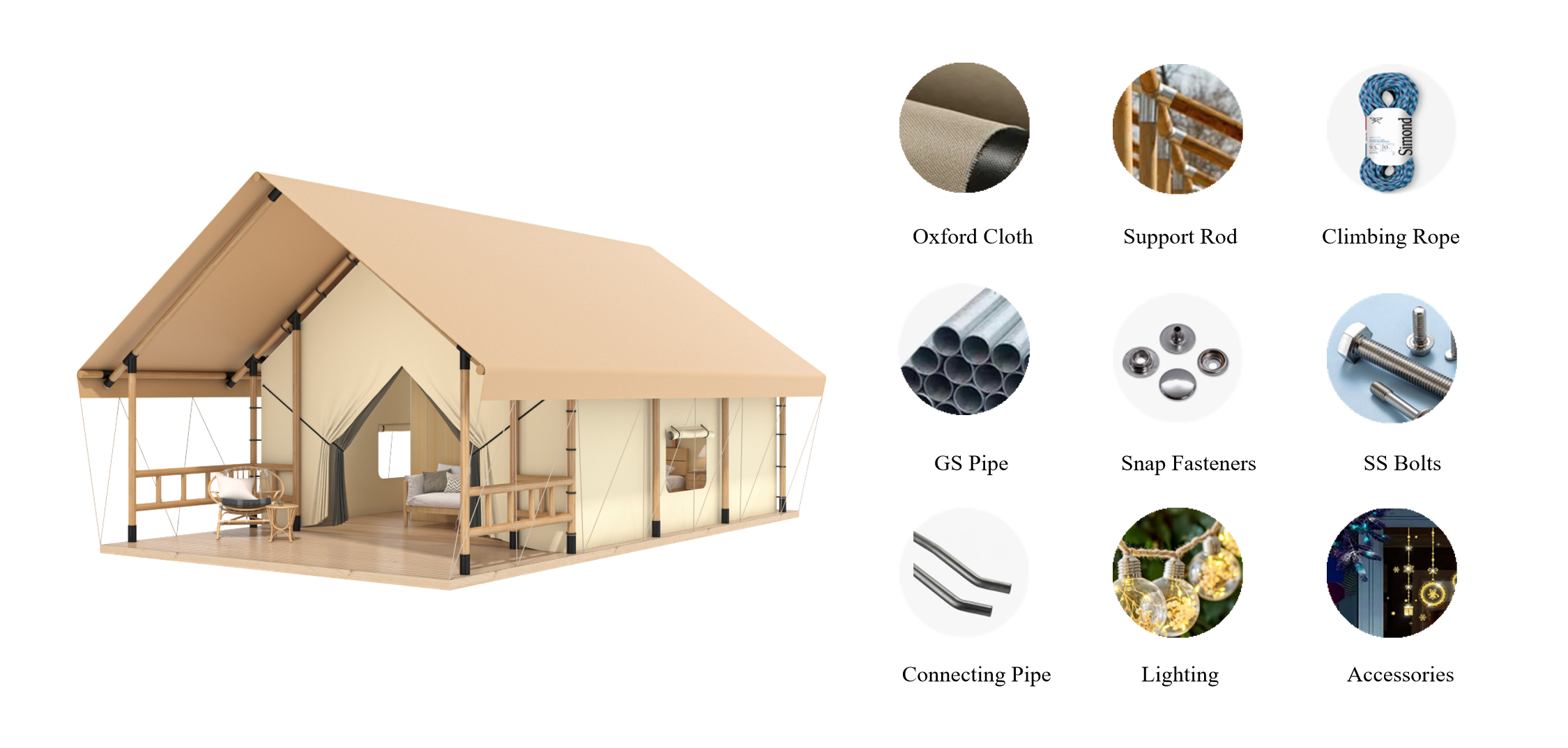 Safari Hotel Tent Display