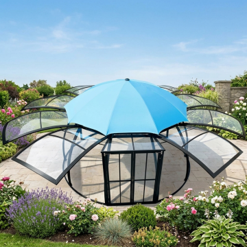 D5.0M PC Sunroom Dome House with Aluminum Frame