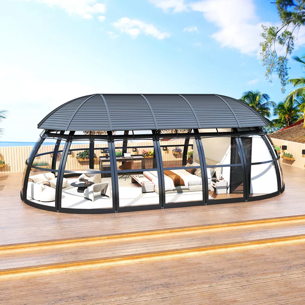 Space Capsule Polycarbonate Glamping Oval Dome