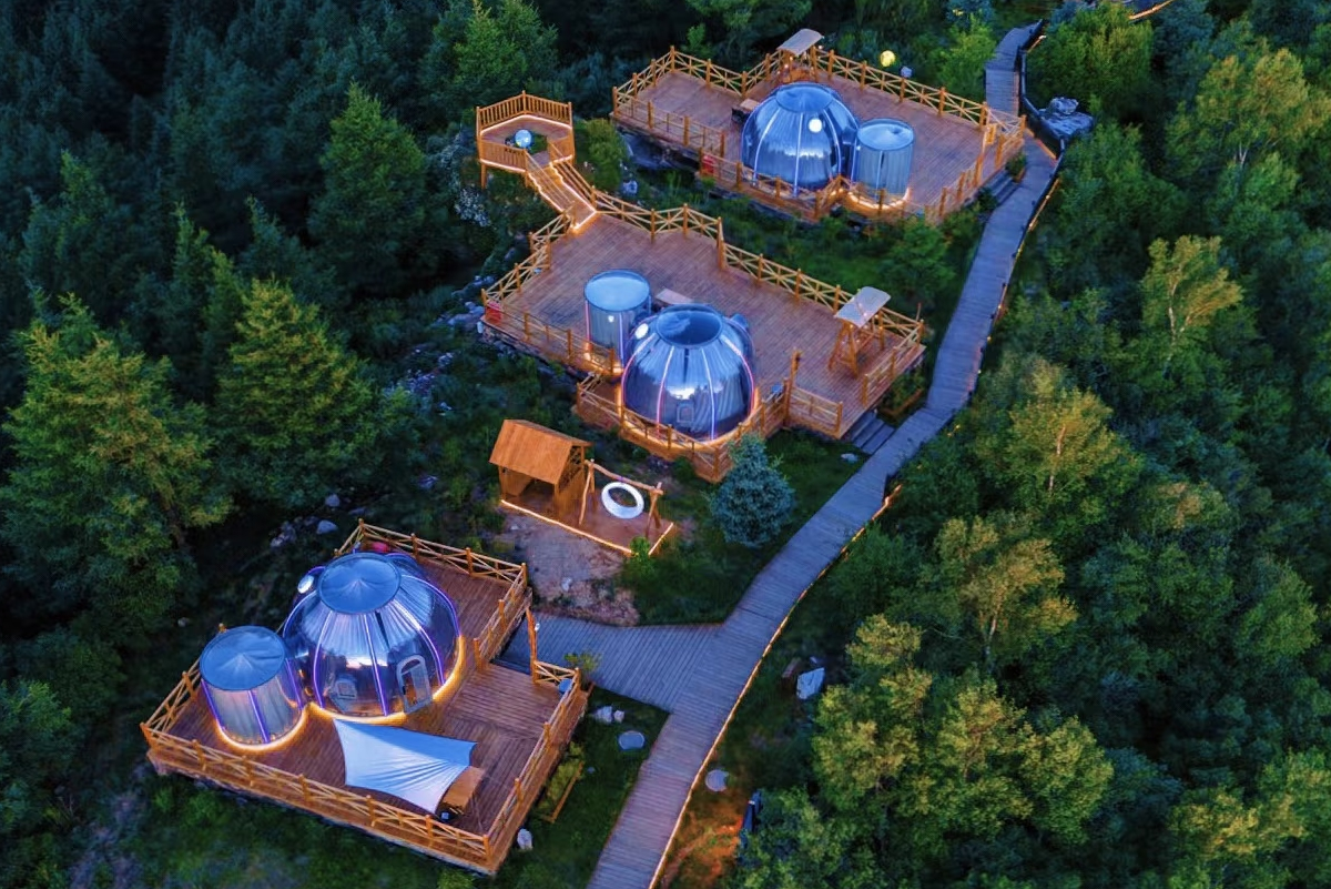 Clear PC Glamping Luxury Tent – Elevated Glamping at the Summit of Baishi Mountain