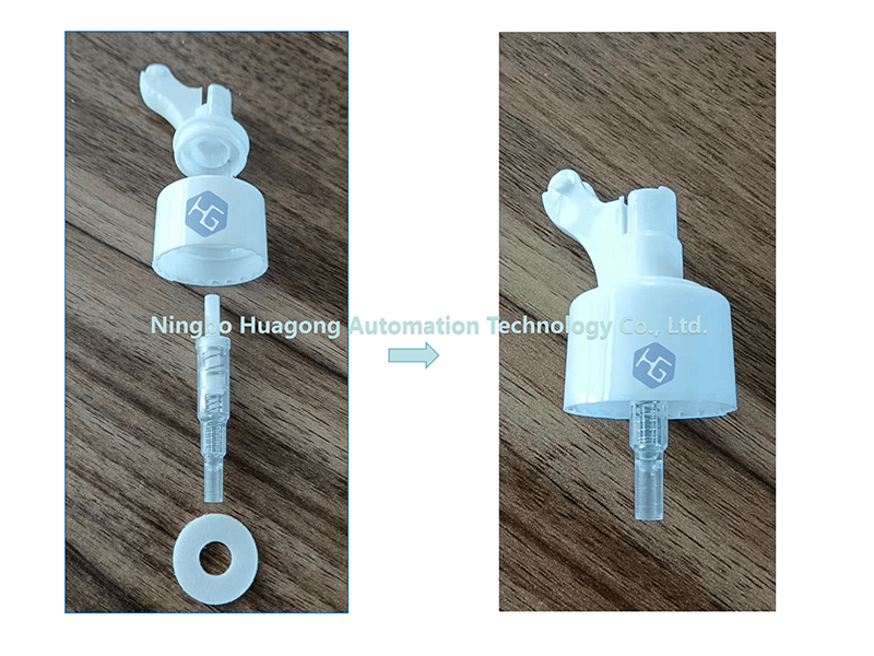 Montagemaschine für Triggerpumpen-Schraubenring und Gehäuse – Automatische Produktionslinie (2).png