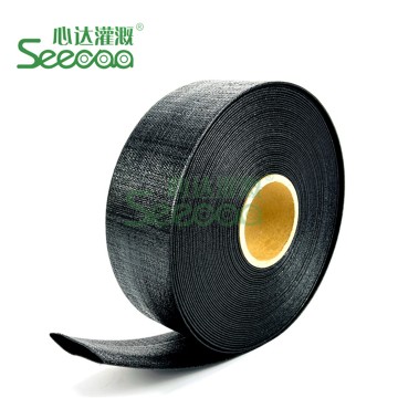 Manguera plana de PE negra ligera de presión media de 2 a 12 pulgadas, para uso agrícola, ideal para sistemas de riego por goteo en granjas y como tubo de descarga de agua en general.