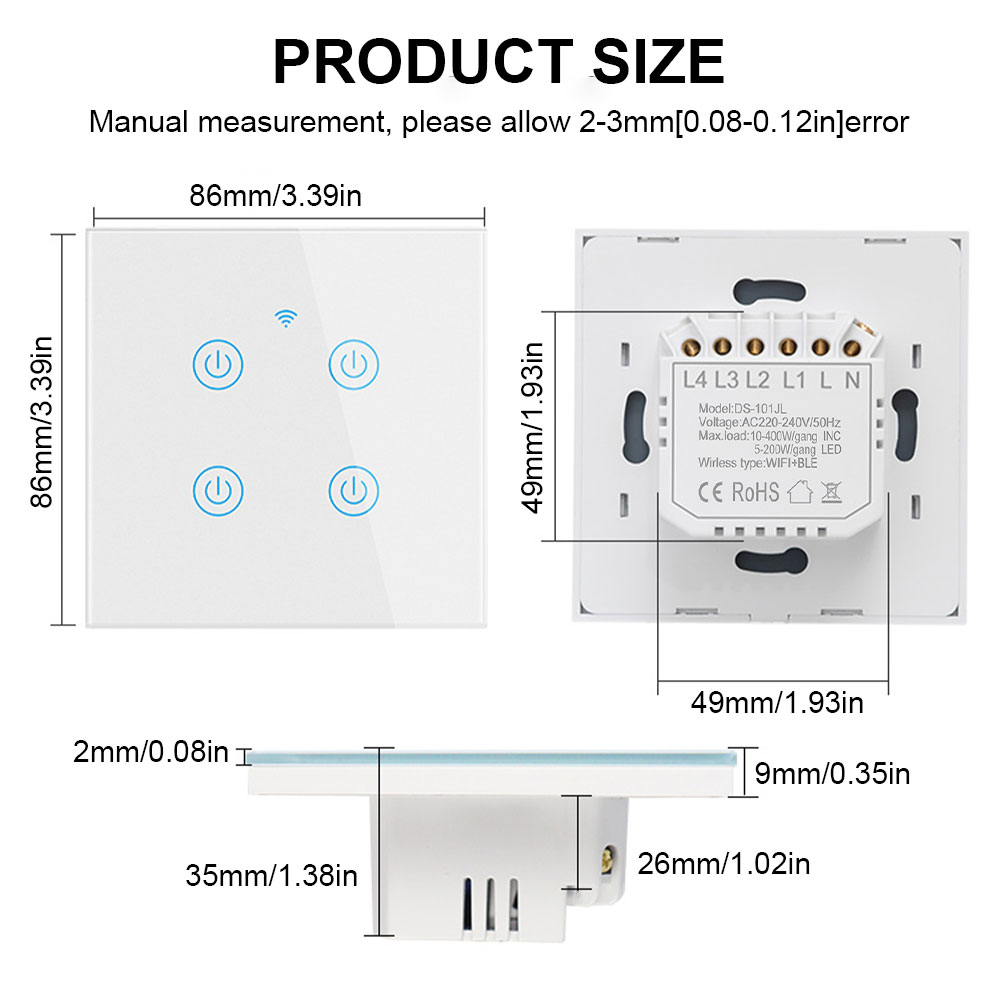 smart panel light switch panel