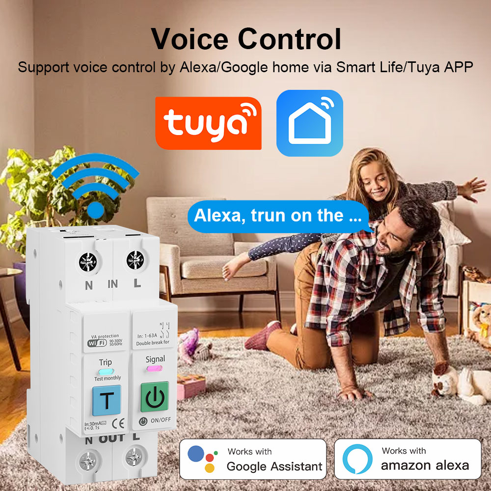 smart wifi circuit breaker 63a