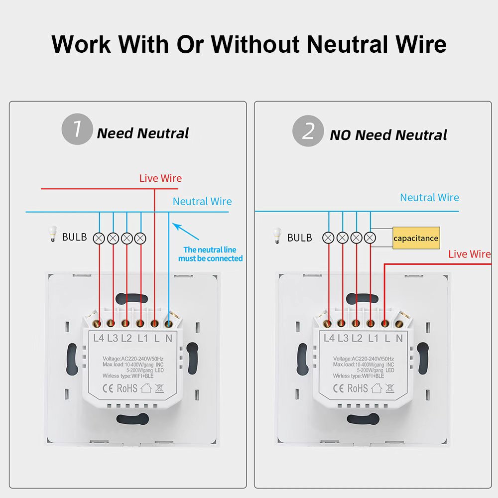 wireless smart led switch panel