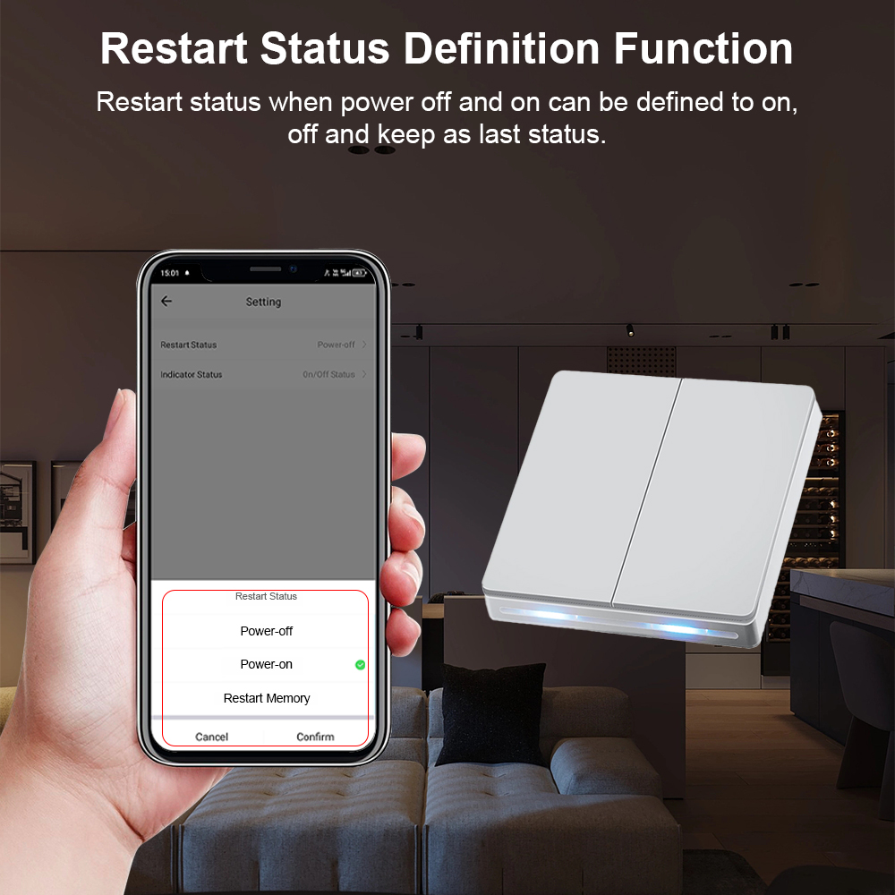 EU Smart Zigbee Button Light Switch