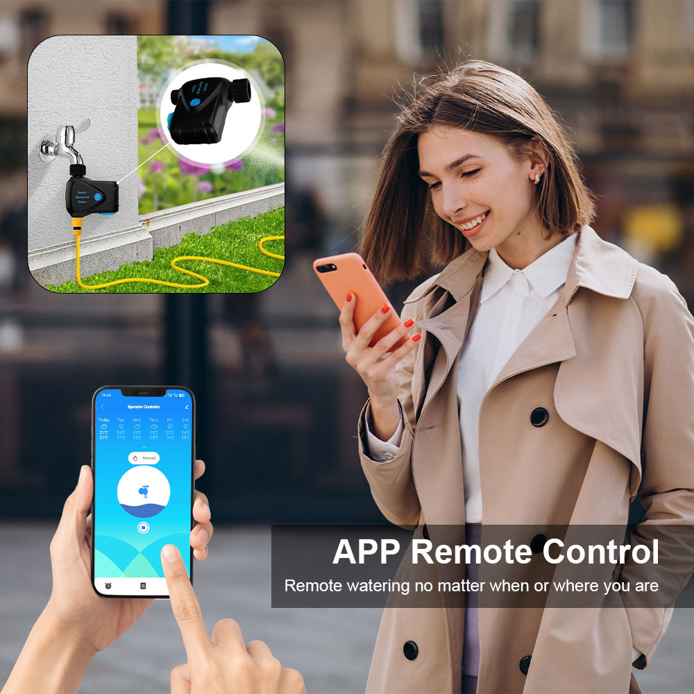 WIFI Smart Sprinkler Timer built-in water meter
