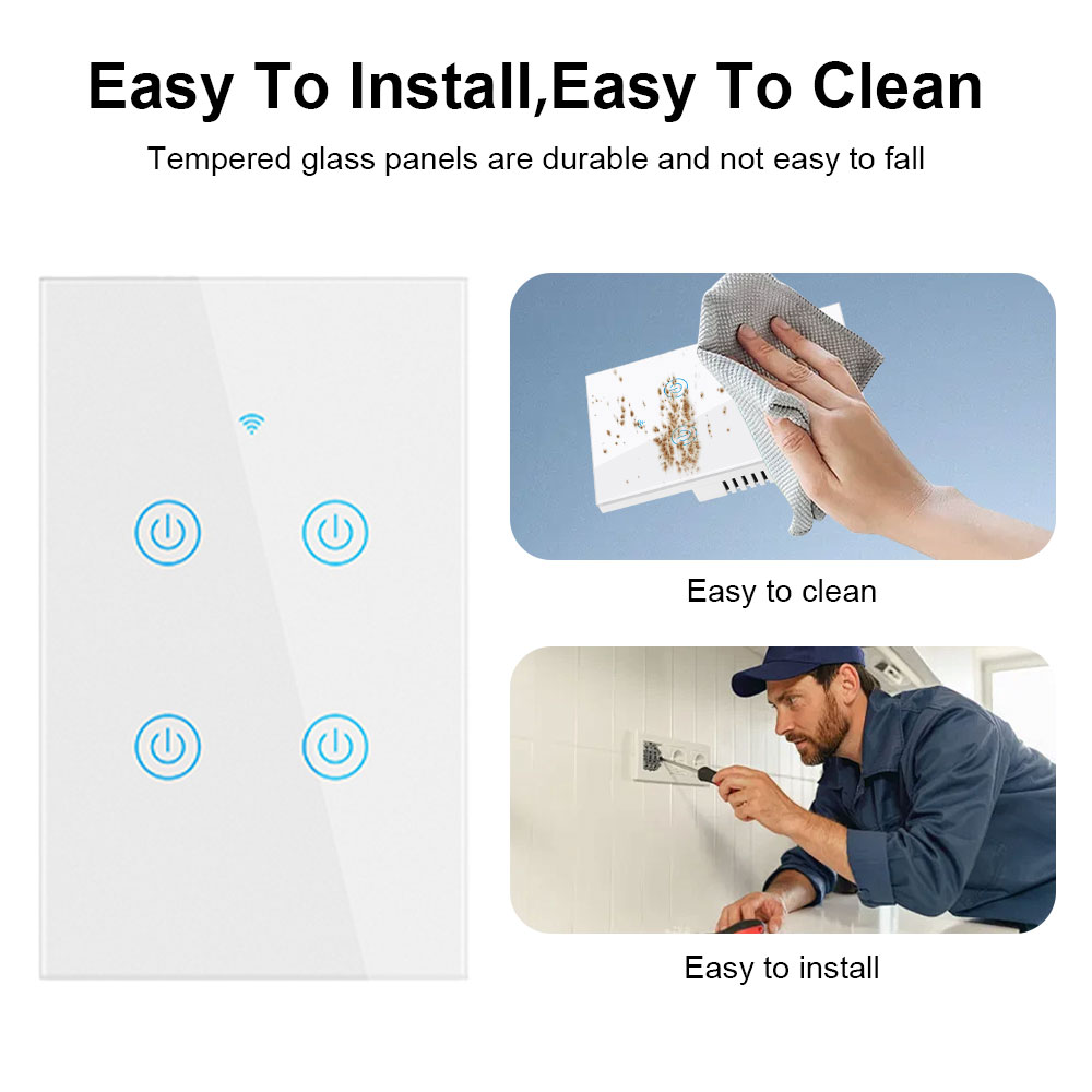 US WIFI Smart Wall Touch Light Switch Panel