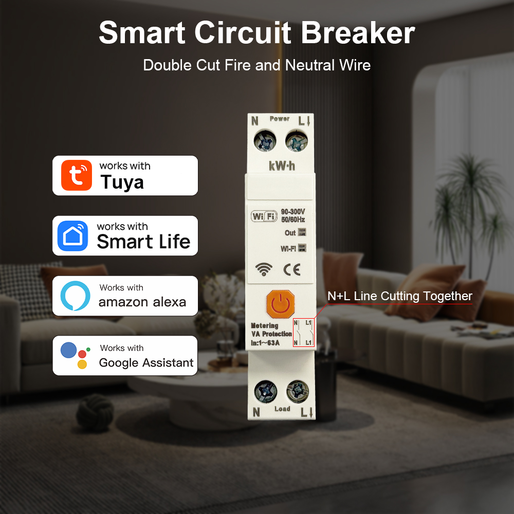 Smart Circuit Breaker Double Cut Fire And Neutral Wire