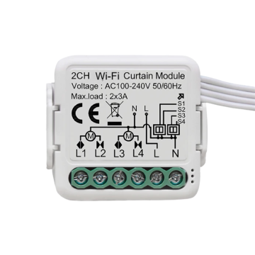2Gang WiFi Mini Curtain Switch