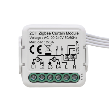 2Gang Zigbee Mini Curtain Switch