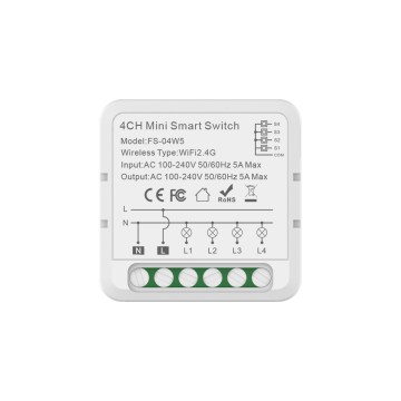 4 Gang WIFI Mini Smart Switch