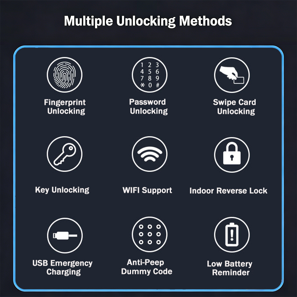 Smart Fingerprint Door Lock with Handle