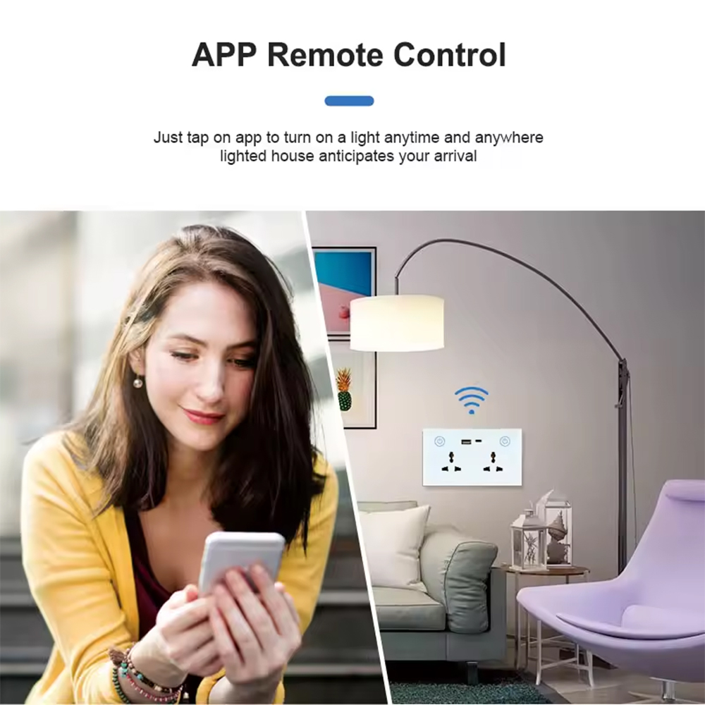 Universal Smart Dual Wall Socket with USB Port