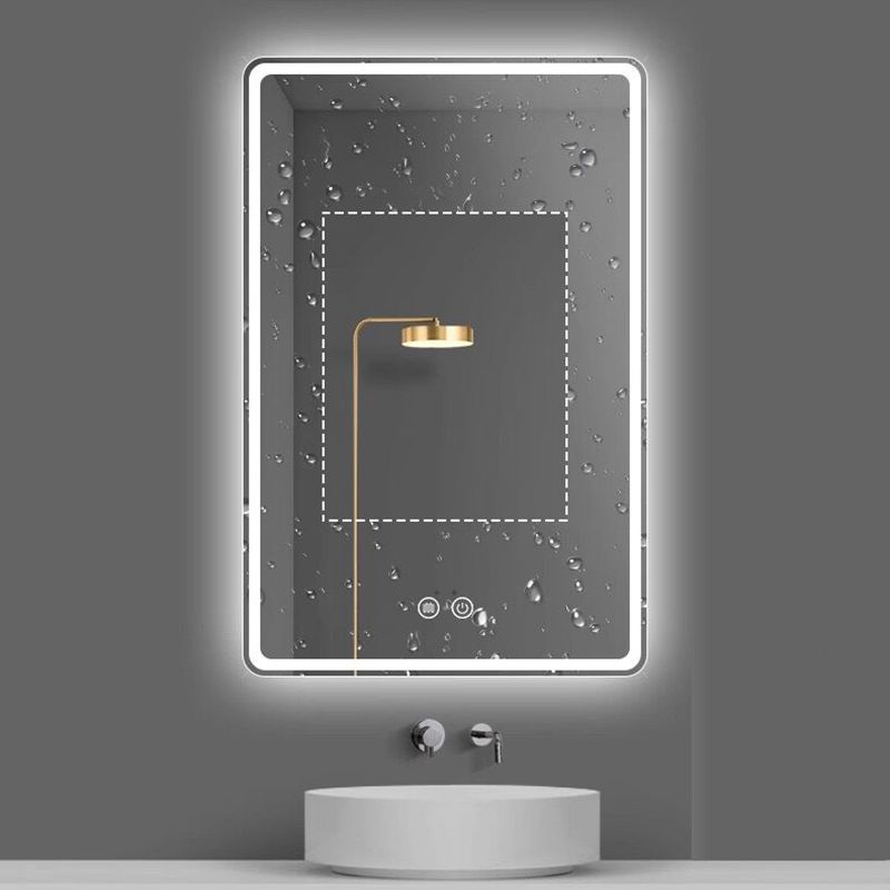 Anti-fog Rectangular frontlit and backlit illuminated bathroom Mirror