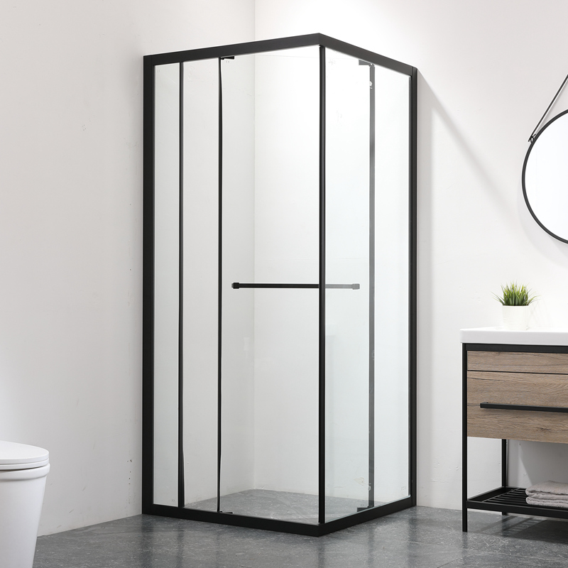 L Shaped Shower Enclosure Side Sliding Door Bathroom Shower Room