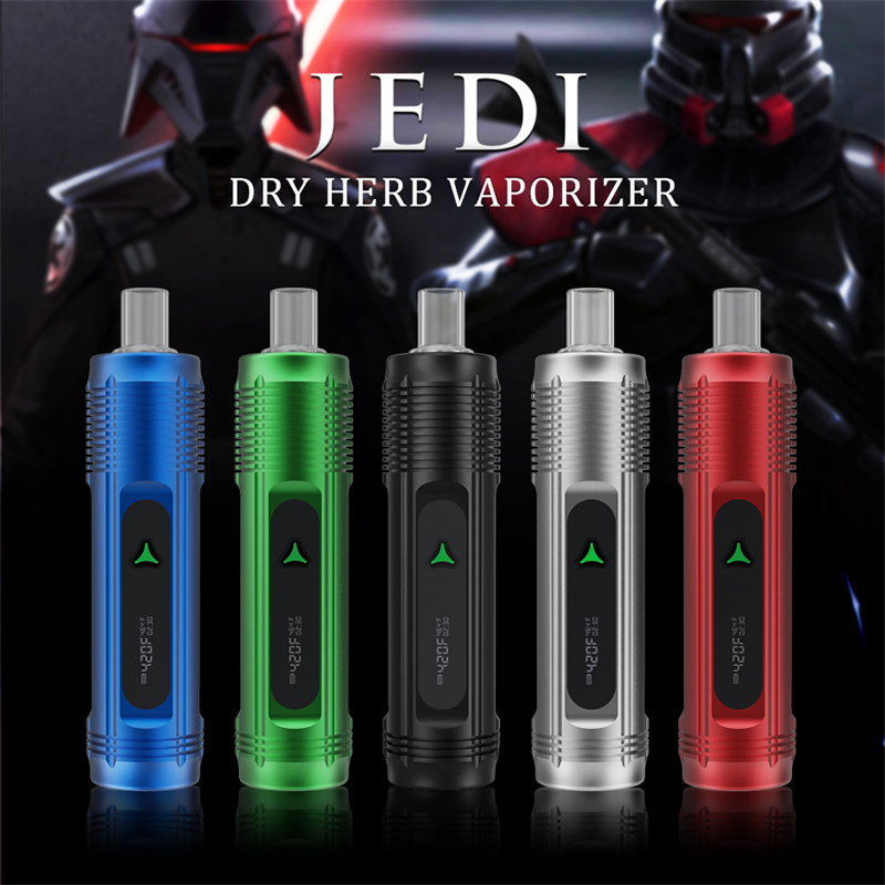2025 Popular JEDI Vaporizer 5 Temperature Level Metal Tube Dry Herb Vaporizer