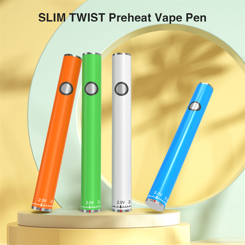 400mah Twist Slim Battery Classic Bottom 510 Thread Twist Battery