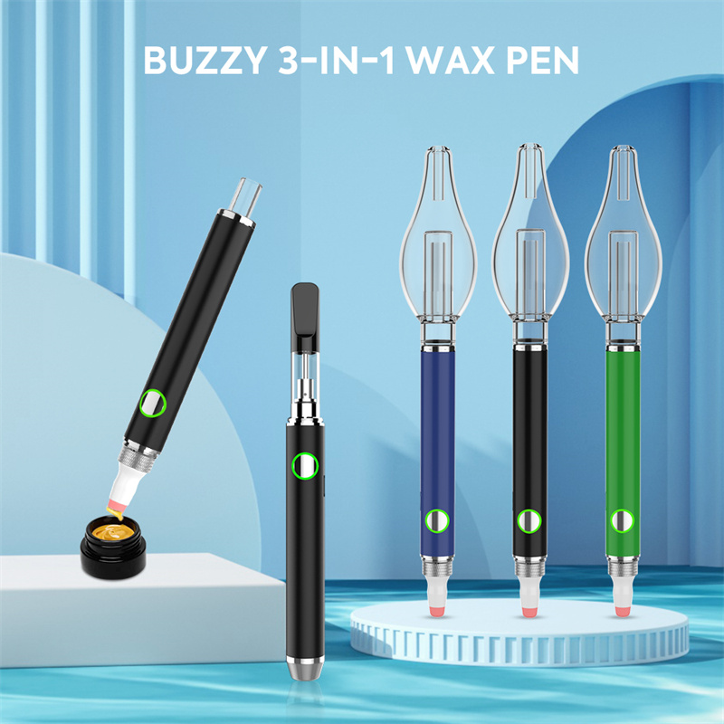 Buzzy Vaporizer 2-in-I Dip and Dab Wax Pen Water Pipe
