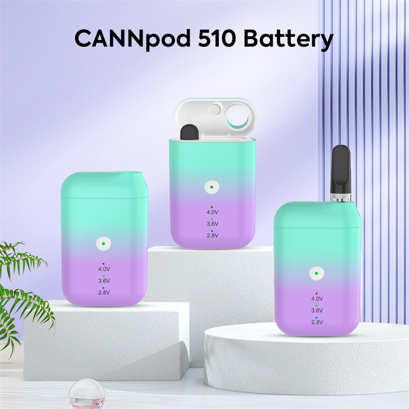 Airpod Like Vape Battery CANNpod 510 Thread Battery with Cart Storage Container