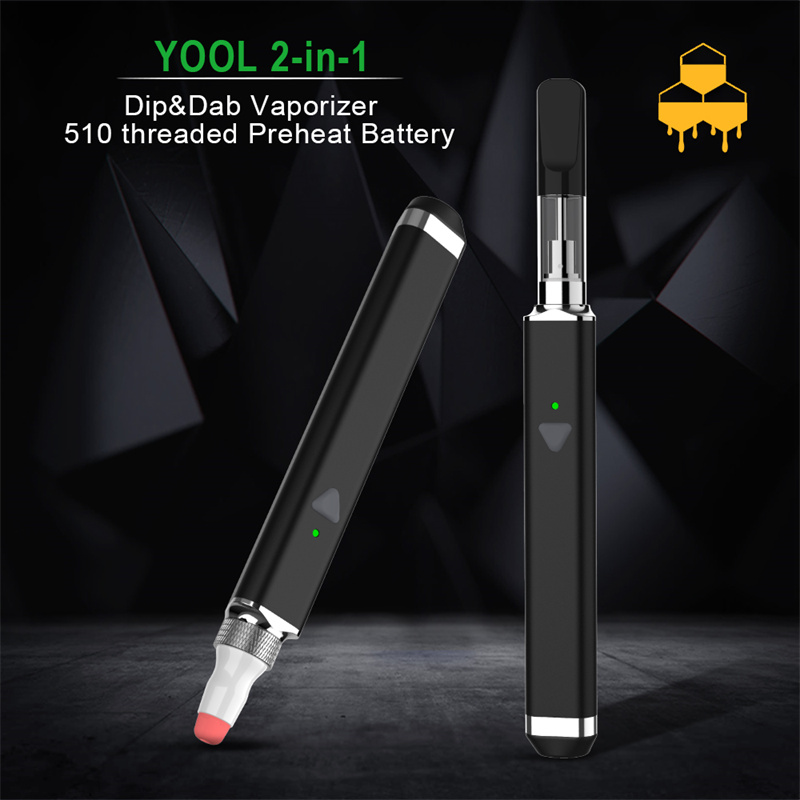 Yool Vaporizer Industry 1st Triangle Metal Tube 3 in 1 Dip and Dab Wax Pen