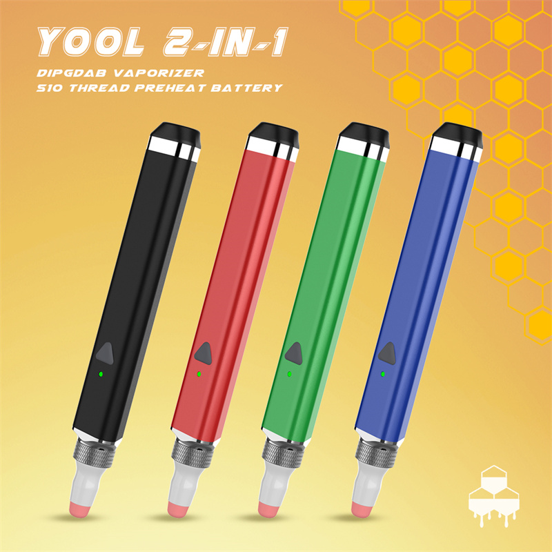 Yool Vaporizer Industry 1st Triangle Metal Tube 3 in 1 Dip and Dab Wax Pen