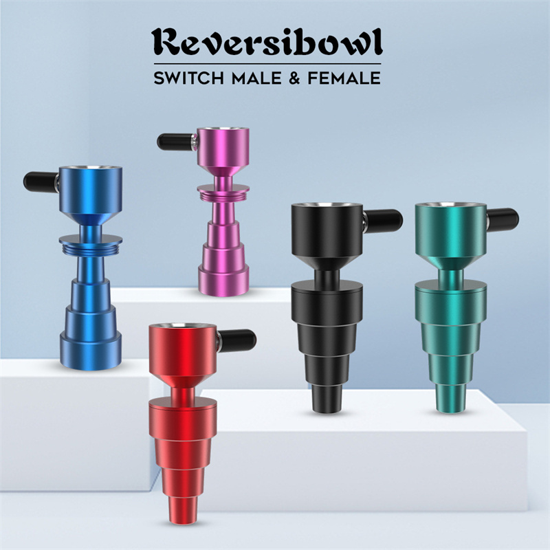 Metal Bowl OEM Smoking Accessories Reversable Nail Titanium Nail With Male and Female Switch