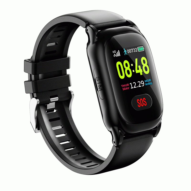 Reloj GPS para personas mayores con SOS, alerta de caídas y seguimiento de la salud y la temperatura.