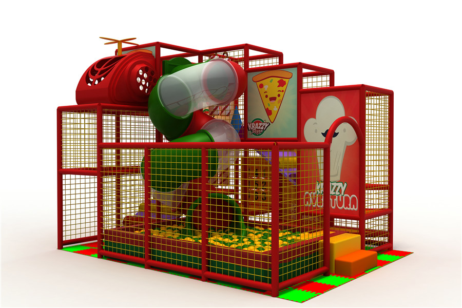 Indoor Playground Equipment with Fast Food Theme Made of Soft Foam for Kids to Play Safely