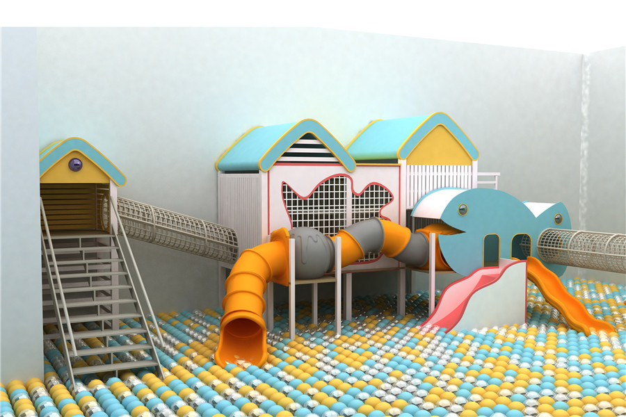 Indoor Maze Games with Big Ball Pool and Interactive Games