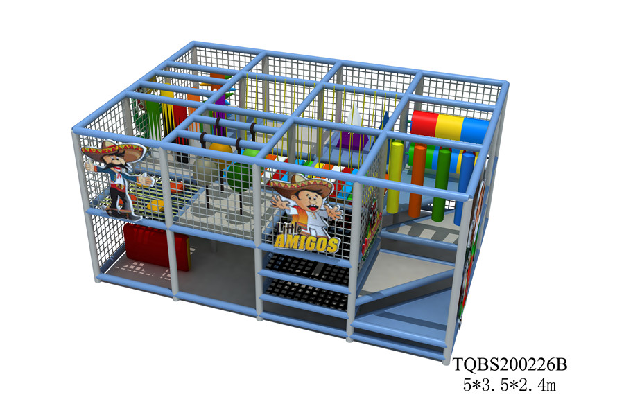 Indoor Maze Playground with Obstacles for Kids to Play in Restaurant