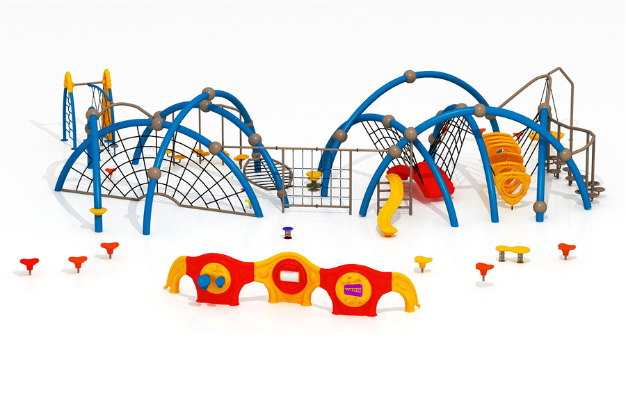 Outdoor Climbing Systems with Various Climbers Made of Galvanized Steel