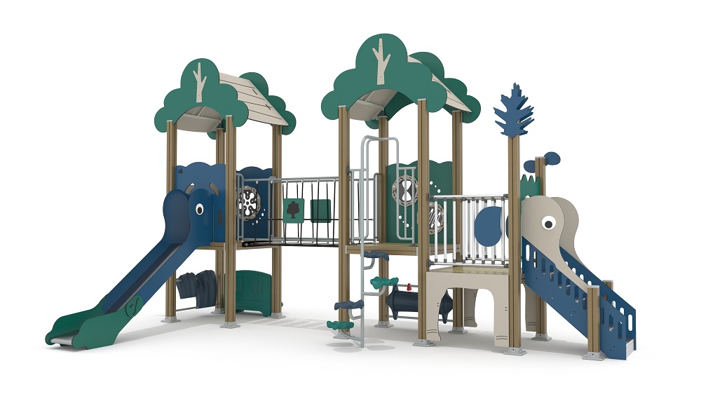 Eco wood series nature series elephant Play Equipment Outdoor Landscape for Children to Play in kindergarten