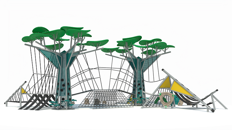 Landscape recreational facility Tree themed Playground Equipment children climbing system in public park