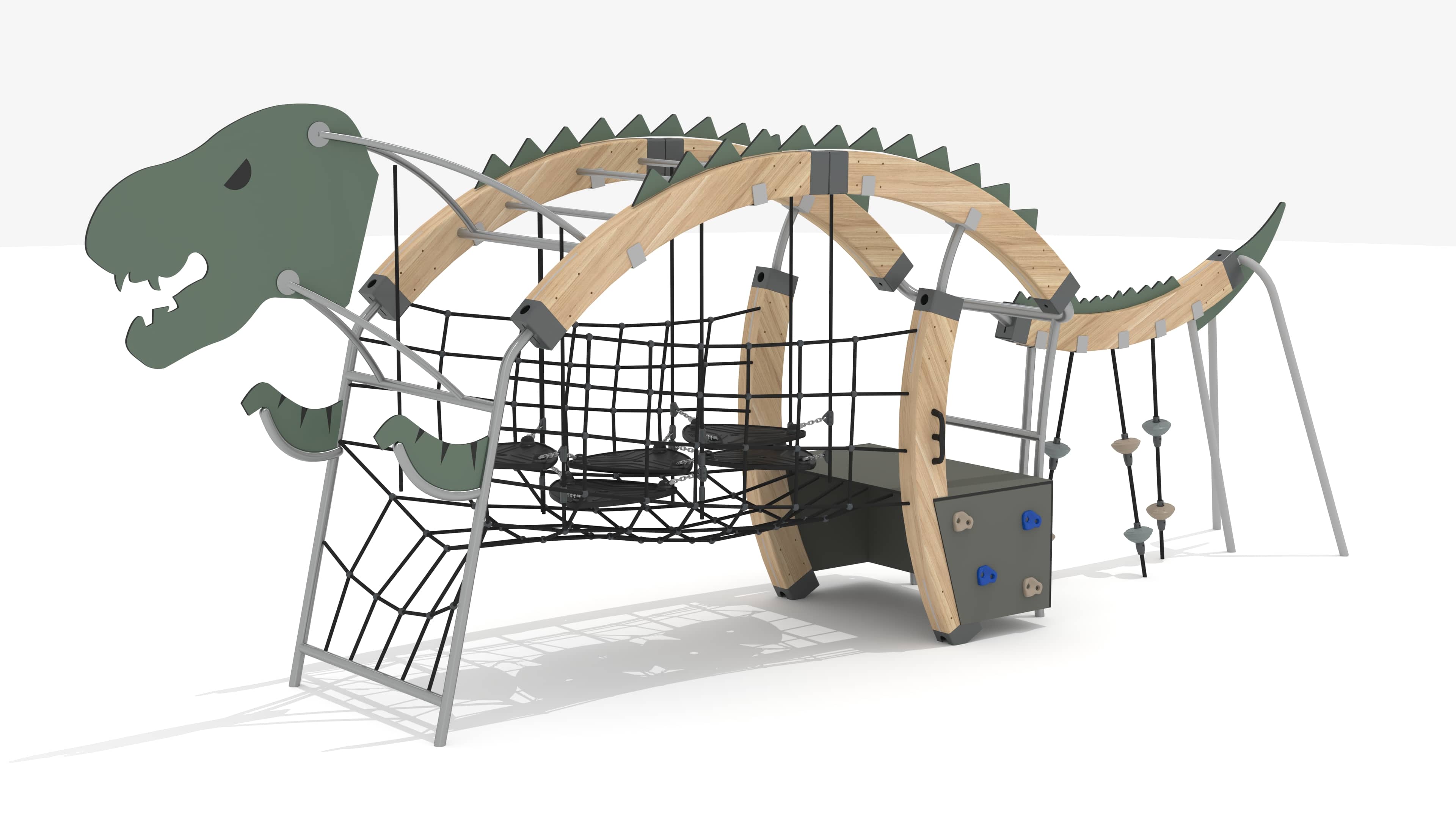 KAIQI 2024 NEW Custom Climbing Various Shapes Outdoor Play Set Rope Nets Kids Outdoor Adventure Playground
