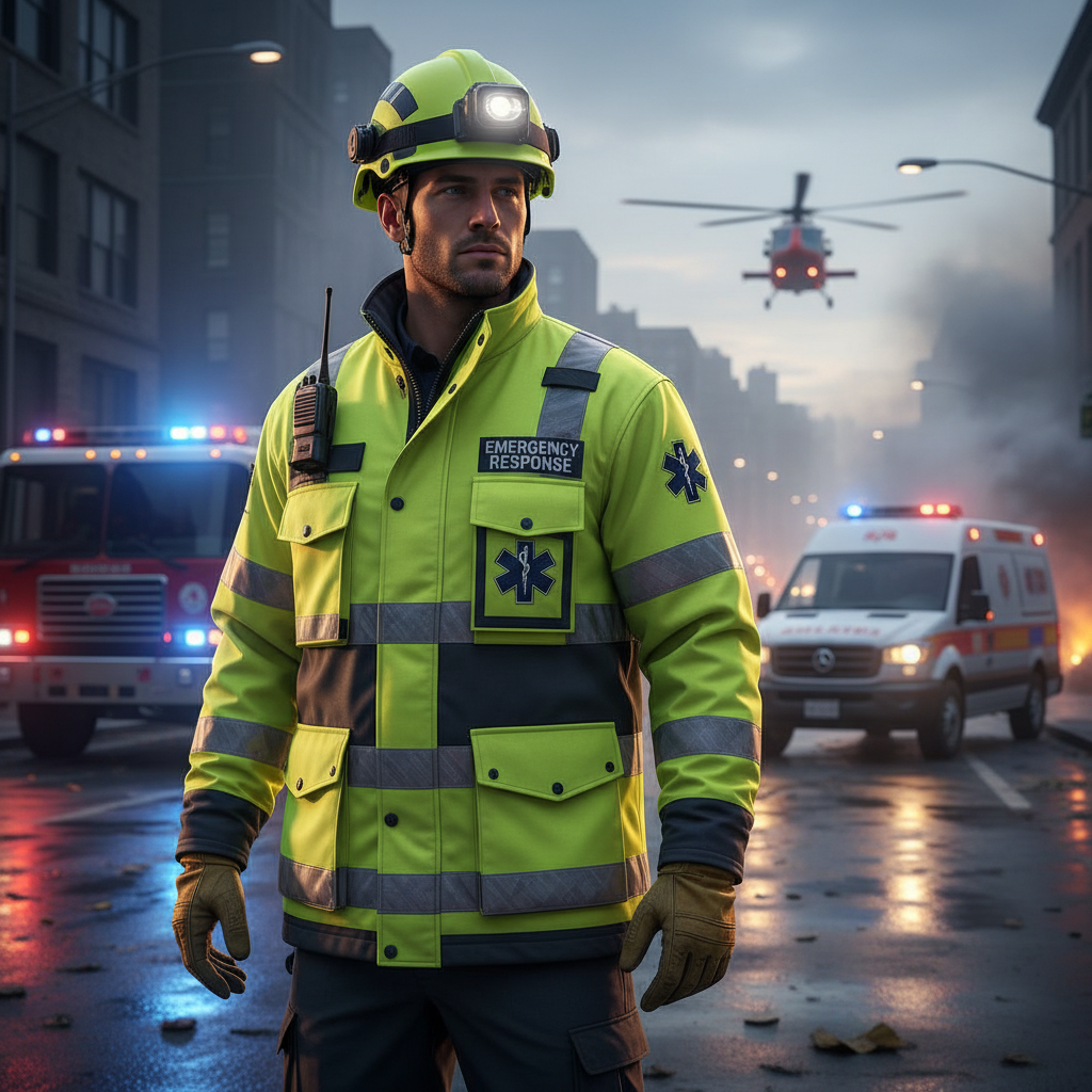 Reflective Jacket Men For Emergency Response Services