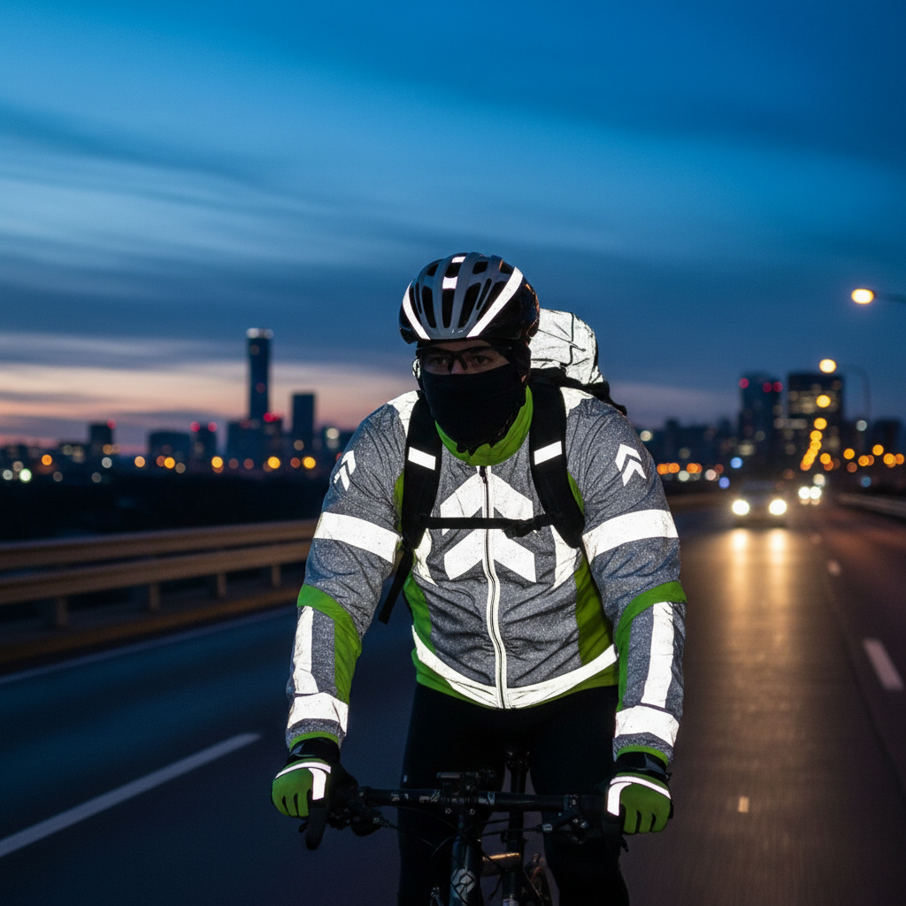Reflective Cycling Jacket For Personal Protective Equipment