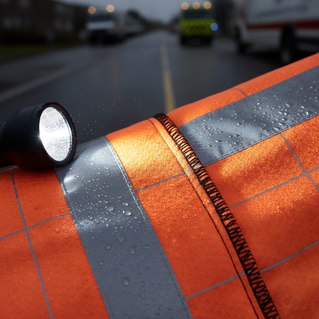 Polyester Reflective Fabric For Emergency Response Services