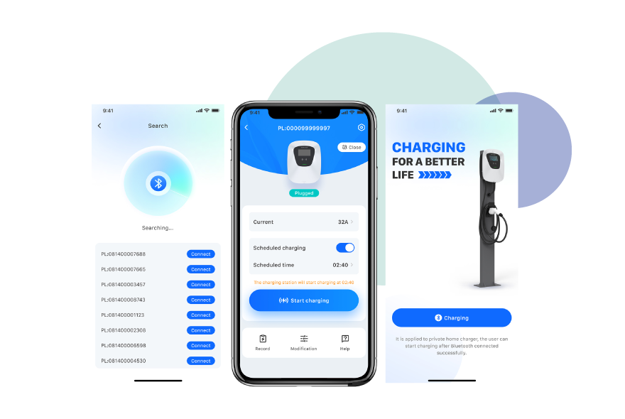 application de borne de recharge pour véhicules électriques