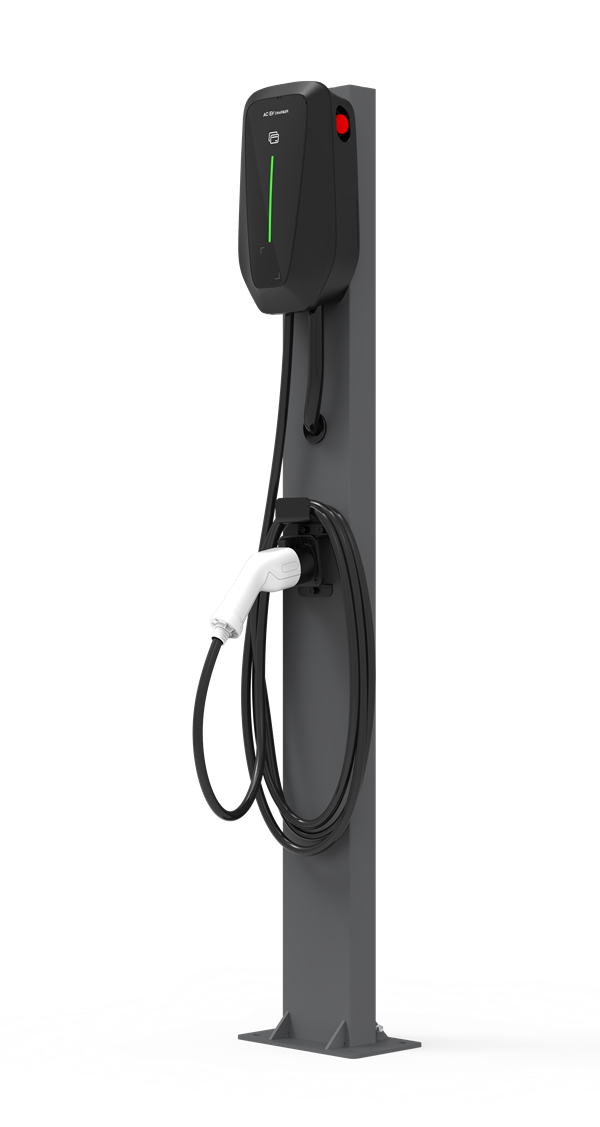 pedestal mount AC EV Charger PEVC2108E side(1)