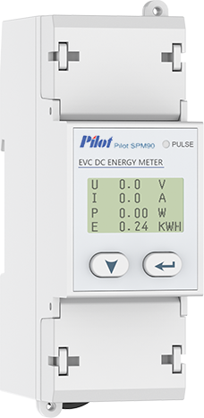 Din-Rail DC Single Phase Energy Meter SPM90 with basic function and pulse output, optional Shunt, Modbus protocol