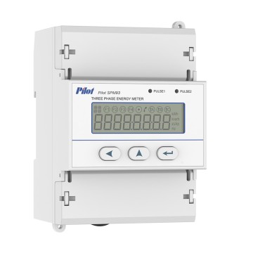 Din-Rail AC Three Phase Multifunction Energy Meter SPM93 for measure kWh 7+1 digits LCD display with Modbus protocol