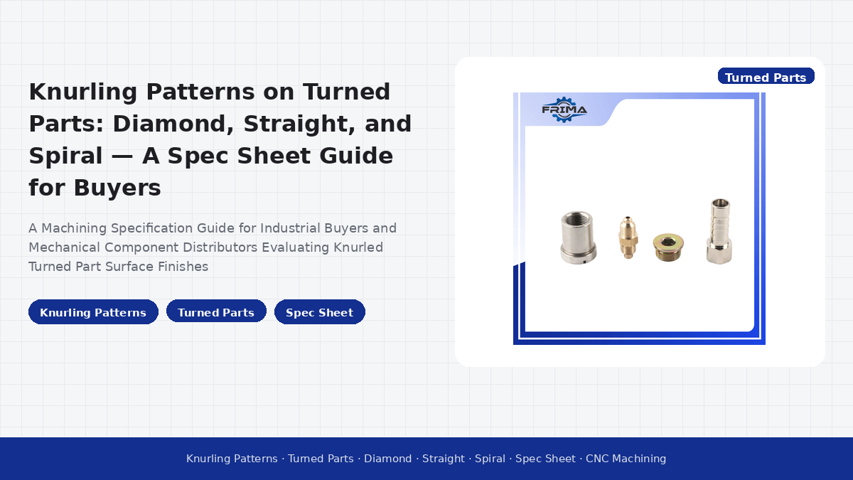 Knurling Patterns on Turned Parts: Diamond, Straight, and Spiral — A Spec Sheet Guide for Buyers